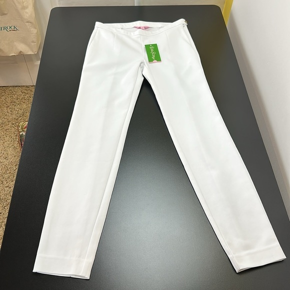 Lilly Pulitzer White Alessia Stretch Dinner Pant 4 Resort  Office Classi… - Picture 13 of 13